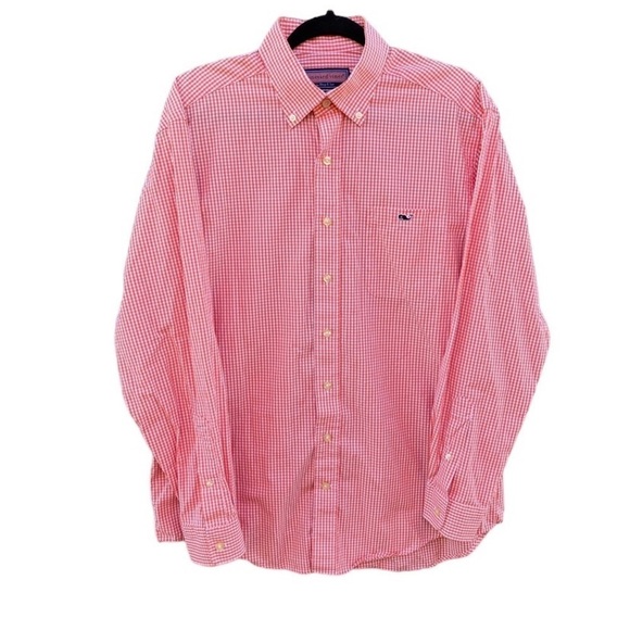 Vineyard Vines Other - Vineyard Vines Maine Gingham Tucker Shirt 100% Cotton Long Sleeve Button Up Sz M